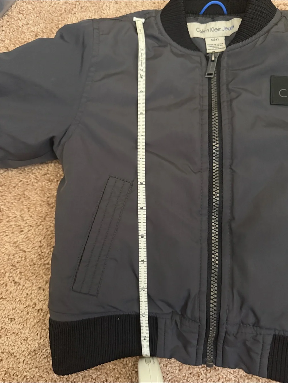 Calvin Klein Jeans Boys Charcoal Gray MA-1 Bomber Jacket Size 4T M(4)